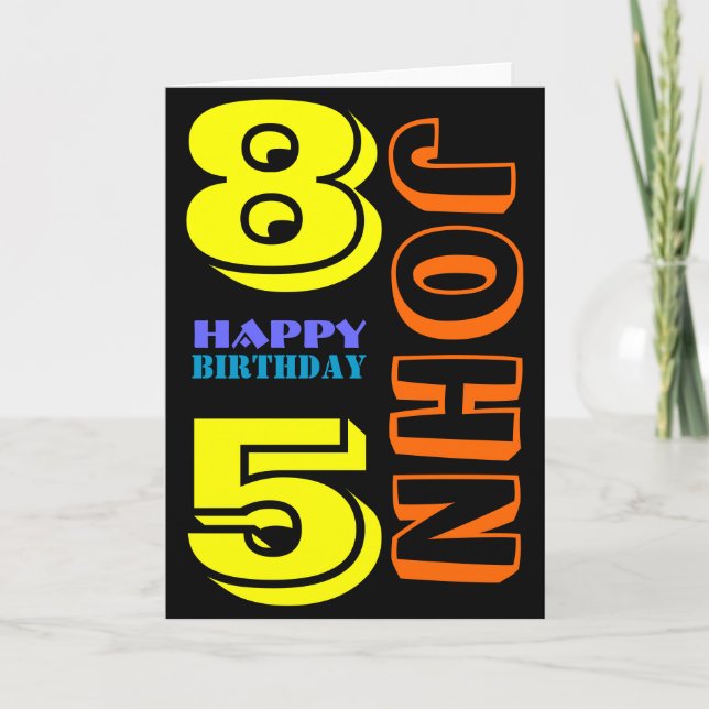 Carte de voeux personnalisée 85e anniversaire (Devant)