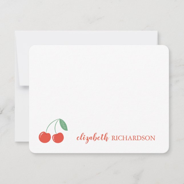 Carte de vœux personnalisée à la cerise sucrée (Devant)