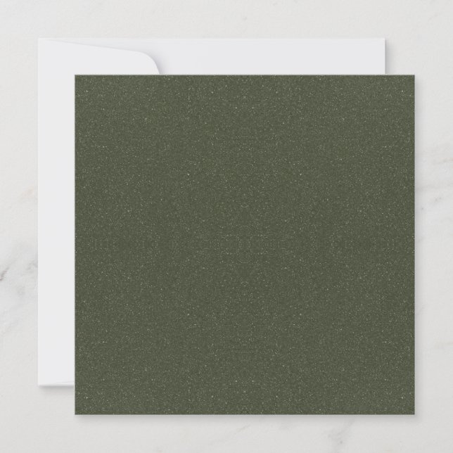 Carte de vœux personnalisée à motif vert mousse et (Devant)