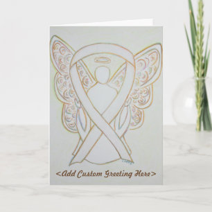 Carte de voeux personnalisée Angel de ruban de sen