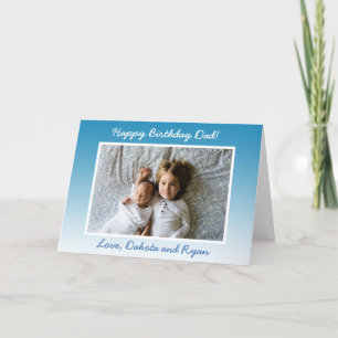 Carte de vœux personnalisée avec photo pour papa J
