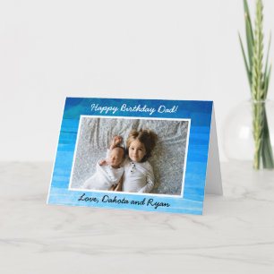Carte de vœux personnalisée avec photo pour papa J