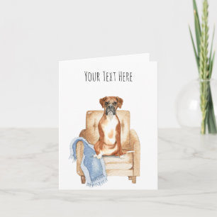 Carte de vœux personnalisée avec texte pour chien 
