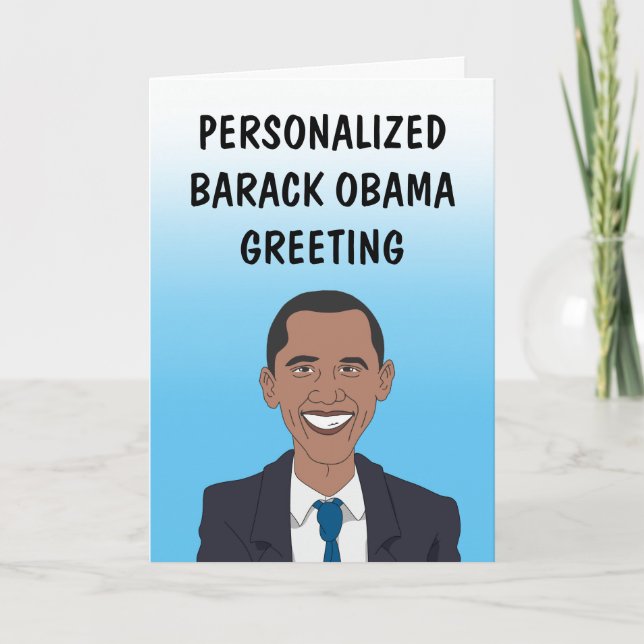 Carte de voeux personnalisée Barack Obama (Devant)