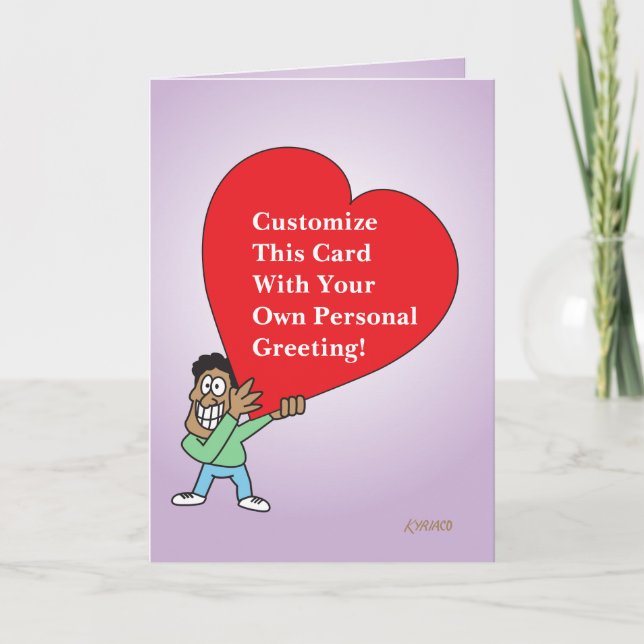 Carte de voeux personnalisée Big Heart avec person (Devant)