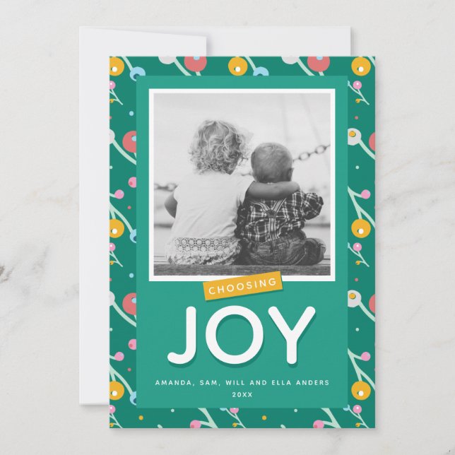 Carte de vœux personnalisée Choosing Joy Holiday B (Devant)