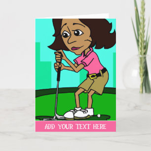 Carte de voeux personnalisée de golf Putting