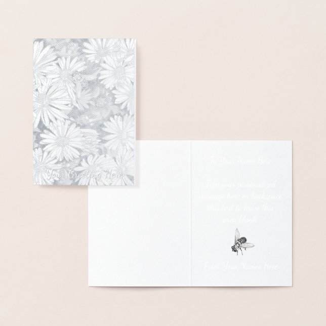 Carte de voeux personnalisée du Fleur sauvage de l (Affichage)