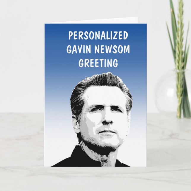 Carte de vœux personnalisée Gavin Newsom (Devant)
