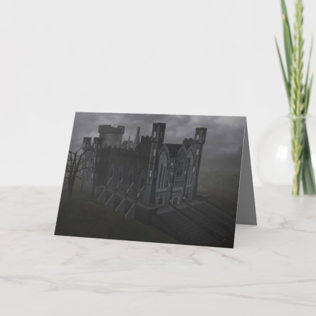 Carte de voeux personnalisée Grey Castle (Devant)