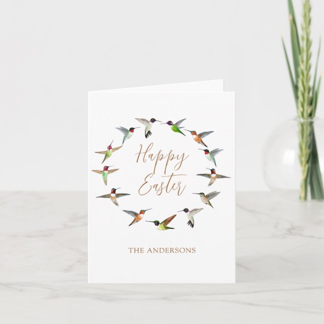 Carte de vœux personnalisée Joyeuses Pâques (Devant)