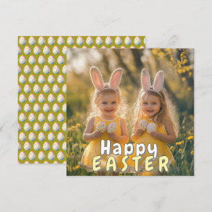 Carte de vœux personnalisée Joyeuses Pâques avec p