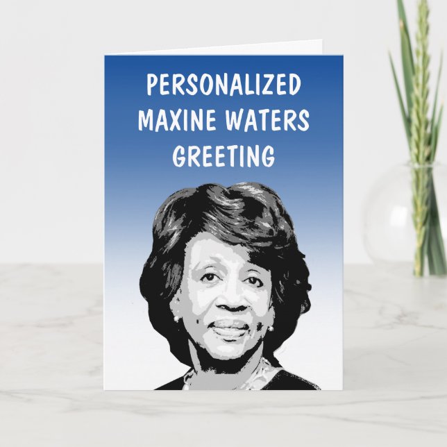 Carte de vœux personnalisée Maxine Waters (Devant)
