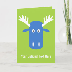 Carte de vœux personnalisée Moose Head Pop Art