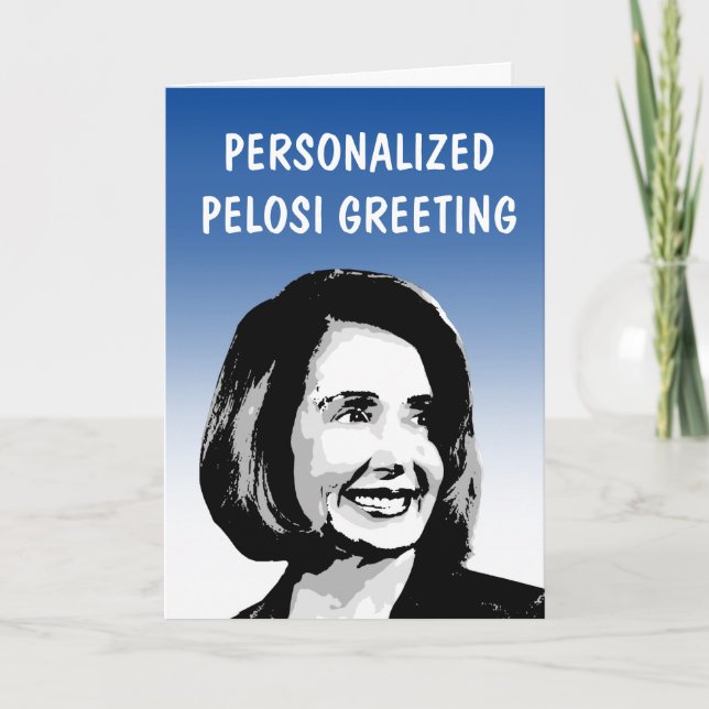 Carte de vœux personnalisée Pelosi (Devant)