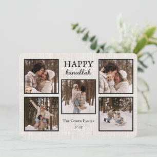 Carte de vœux personnalisée pour Hanukka avec phot