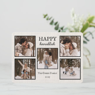 Carte de vœux personnalisée pour Hanukka avec phot