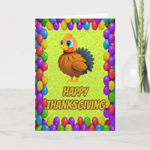 Carte de vœux personnalisée pour la dinde de Thank
