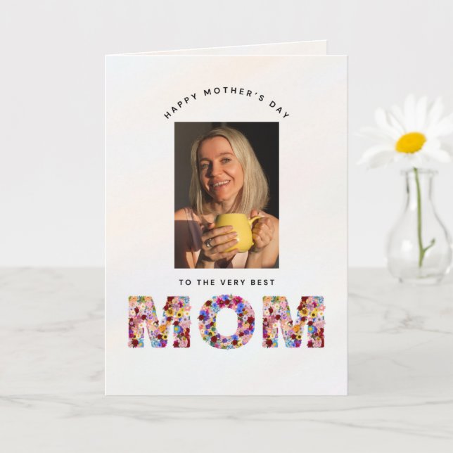 Carte de vœux personnalisée pour la fête des mères (Petite plante)