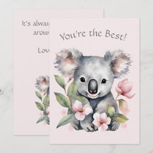 Carte de voeux personnalisée pour l'ours Koala