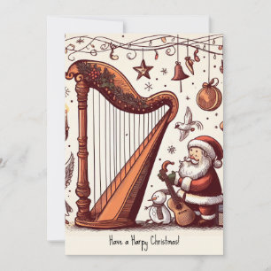 Carte de voeux personnalisée pour Noël Père Noël H