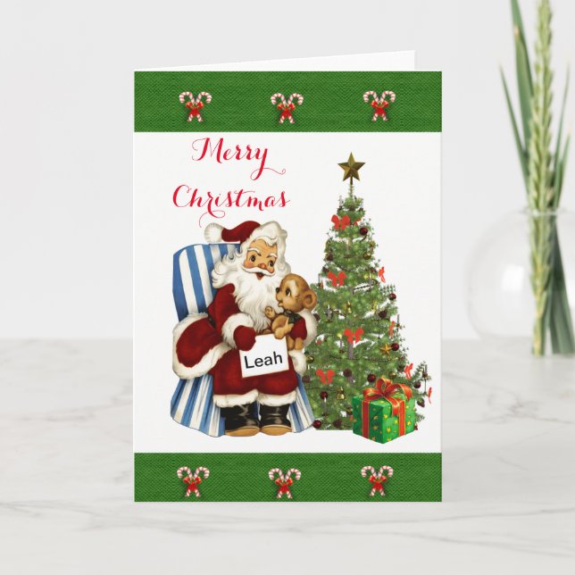Carte de voeux personnalisée pour Noël pour enfant (Devant)