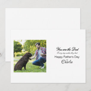 carte de voeux personnalisée pour papa chien