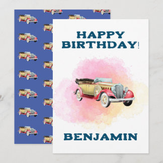 Carte de vœux personnalisée pour un anniversaire a