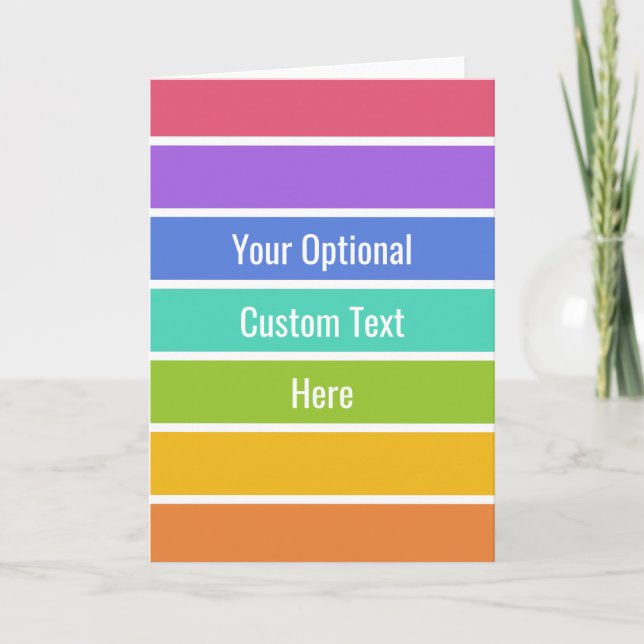 Carte de voeux personnalisée Rainbow Colours (Devant)