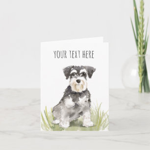 Carte de vœux personnalisée Schnauzer