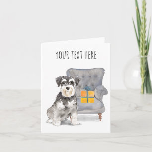 Carte de vœux personnalisée Schnauzer