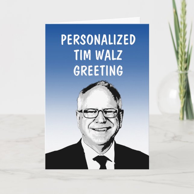 Carte de vœux personnalisée Tim Walz (Devant)