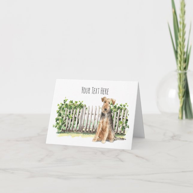 Carte de voeux personnalisée Welsh Terrier (Devant)