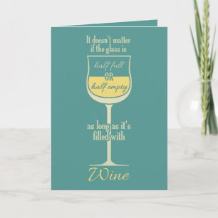 Carte de voeux personnalisée White Wine Glass