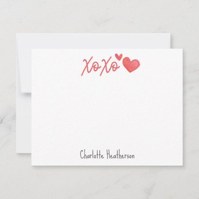 Carte de vœux personnalisée xoxo (Devant)