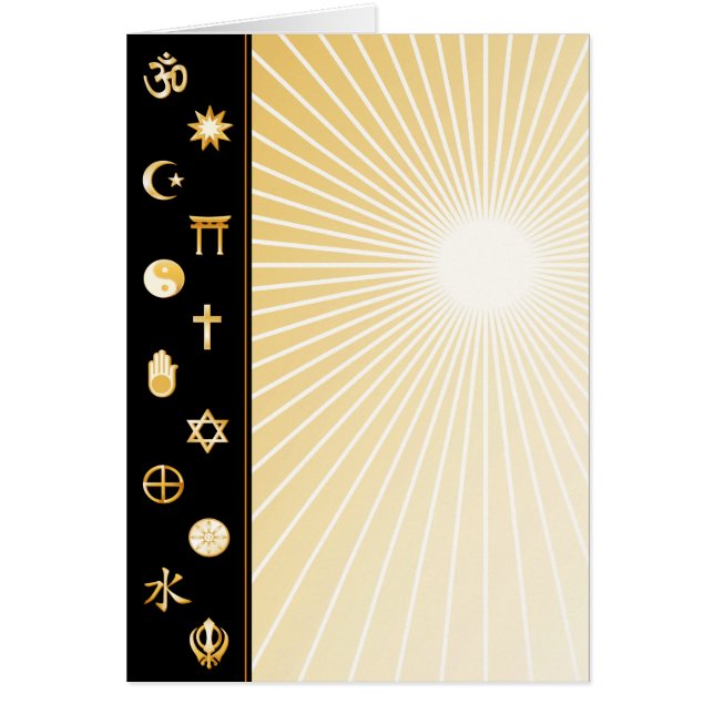 Carte de voeux Personnaliser des religions interna (Devant)