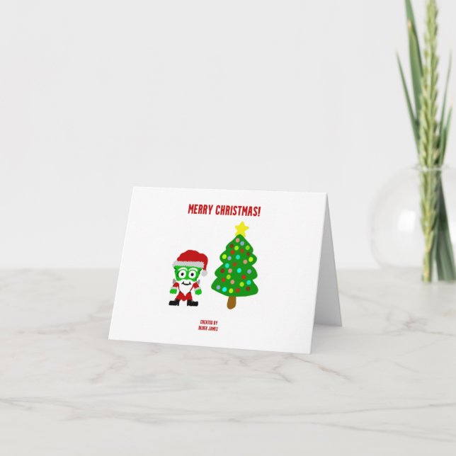 Carte de vœux petite Noël FrankenCheese (Devant)