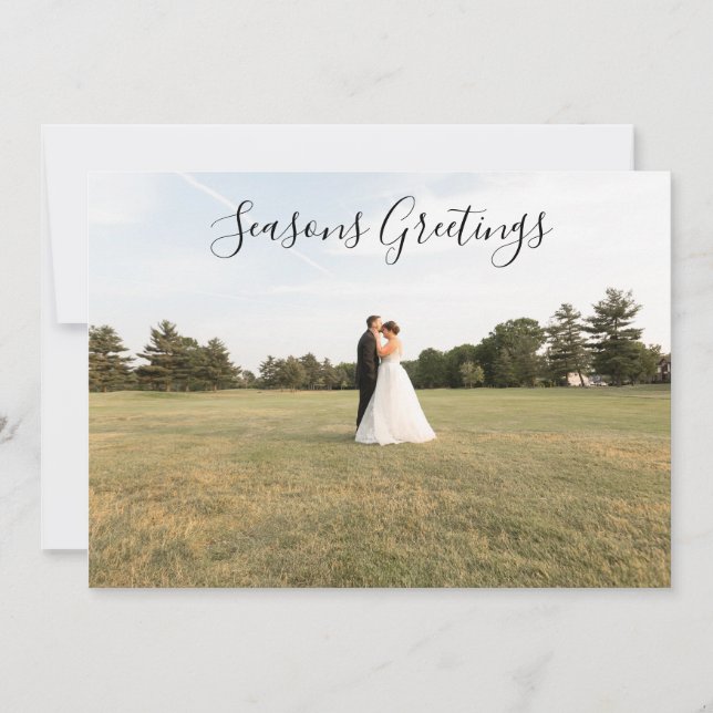 Carte de vœux photo avec texte de saison (Devant)