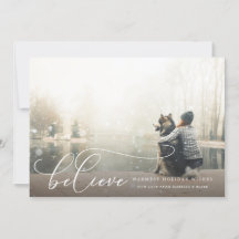 Carte de vœux photo Believe