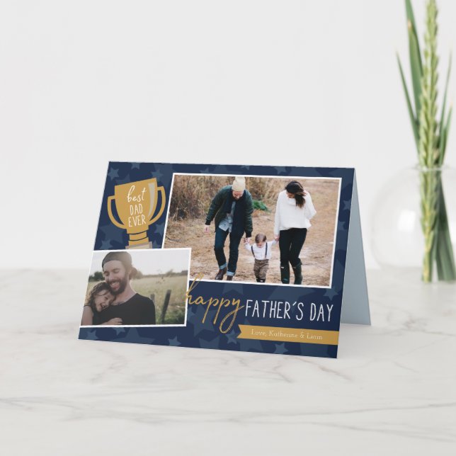 Carte de voeux photo Best Dad Award (Devant)