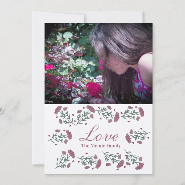 Carte de vœux photo cœur de la Saint-Valentin à mo (Devant)