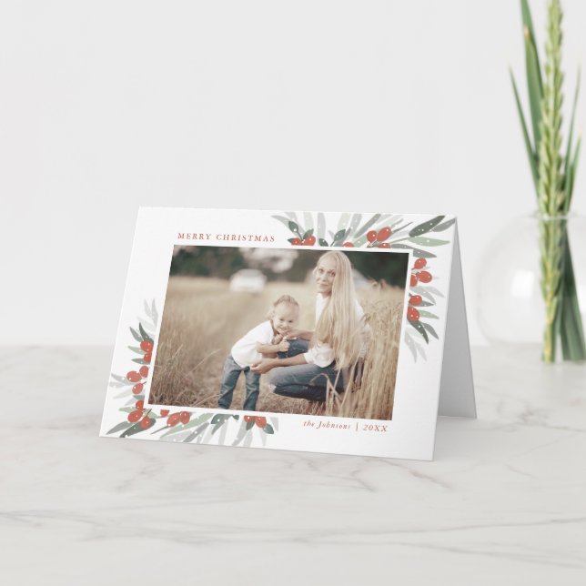 Carte de voeux photo de baies congelées (Devant)