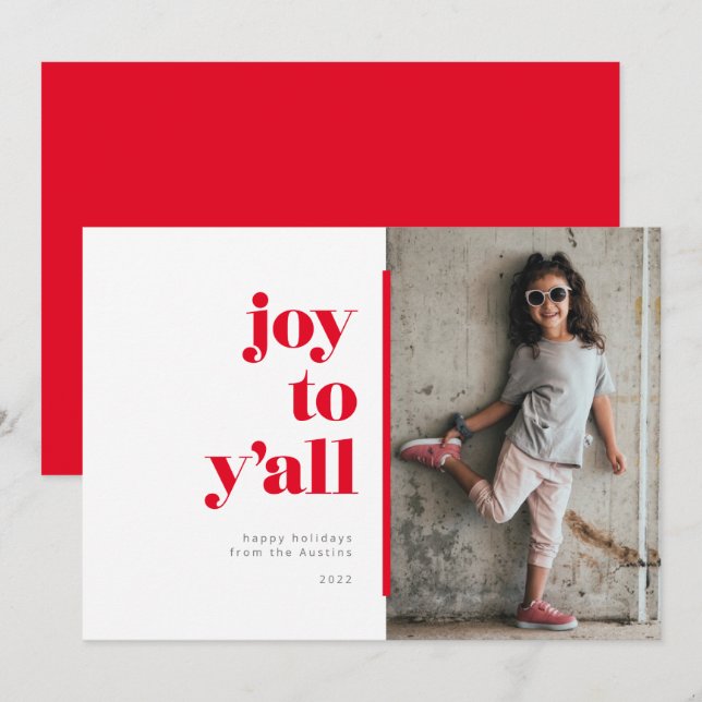 Carte de vœux photo de Douceur du Sud Joy à vous t (Devant / Derrière)