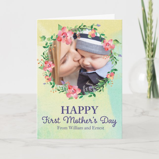 Carte de voeux photo de la Fête des mères (Devant)