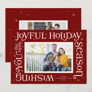 Carte de vœux photo de la saison des fêtes la plus