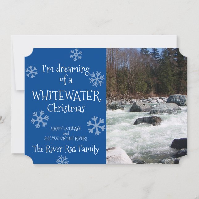Carte de vœux photo de Noël en eaux vives rêvée (Devant)
