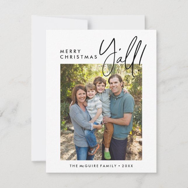 Carte de vœux photo de Noël Joyeux Noël à tous (Devant)