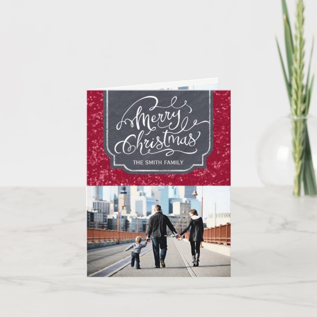 Carte de voeux photo de Noël personnalisable (Devant)