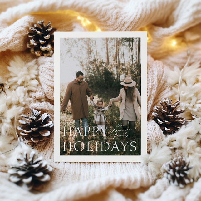 Carte de vœux photo de simplicité des fêtes (Créateur téléchargé)