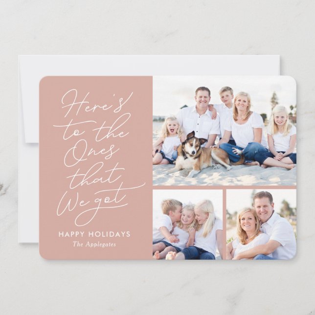 Carte de vœux photo de vacances EDITABLE COULEUR (Devant)